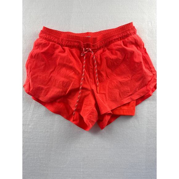 Women’s Athleta Salmon Crest 2 in 1 Shortie Active Shorts Sz 4 - Picture 1 of 3